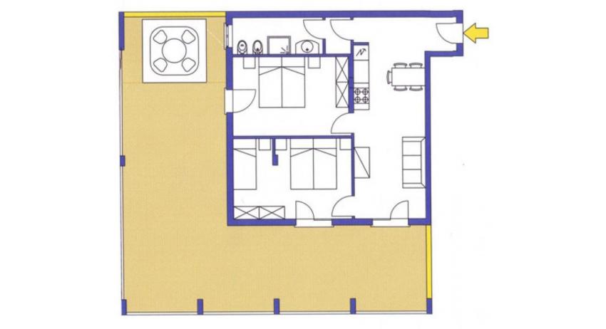 aparthotel ASHANTI: C6 Suite - planimetria