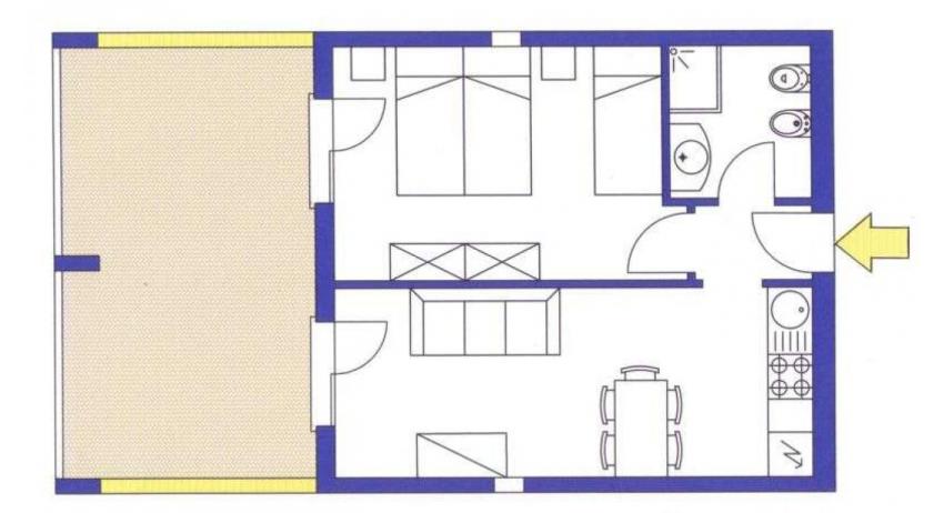 aparthotel ASHANTI: B4 Superior - planimetria 1 (esempio)